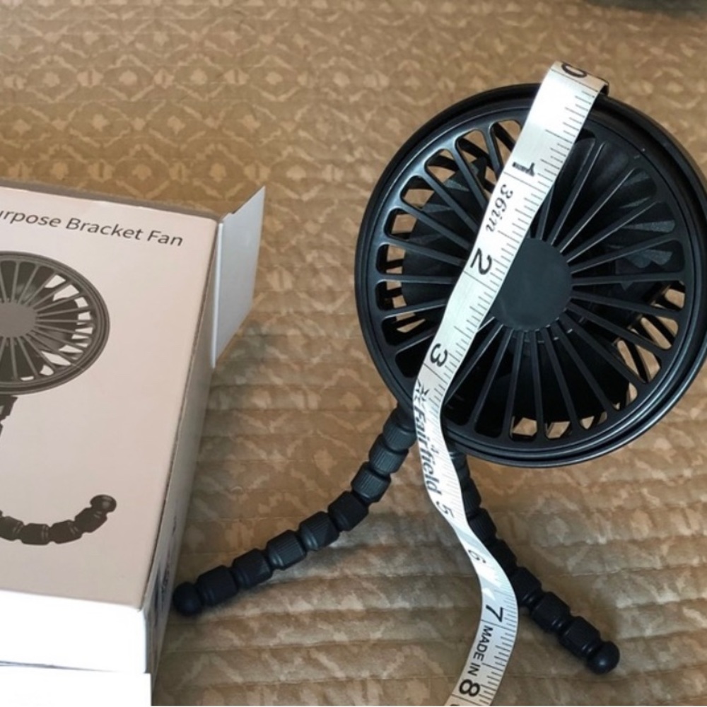 New GUSGO - Mini USB rechargeable fan 3 adj speeds & bendable tripod Free Gift - Picture 5 of 12